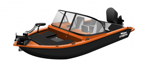 Моторная лодка, Триера 460 BR, серый