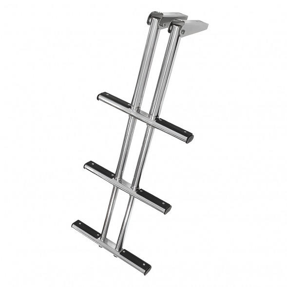 Трап дайверский телескопический 3 ступени складной, черная ступень