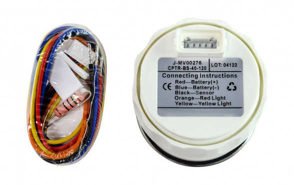 Указатель температуры двигателя 40-120 гр., черный циферблат, нержавеющий ободок, д. 52 мм, Marine Rocket