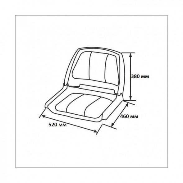 Кресло мягкое складное, обивка винил, цвет серый/угольный, Marine Rocket (упаковка из 4 шт.)