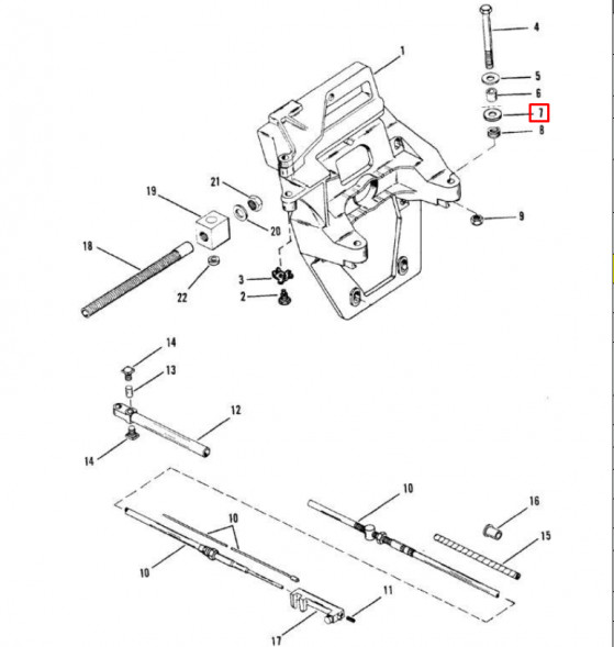 Шайба пластиковая диам. 24 мм MERCRUISER ALPHA/BRAVO (Quicksilver)