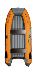Надувная лодка ПВХ, RiverBoats RB 350 НДНД, серо-оранжевый