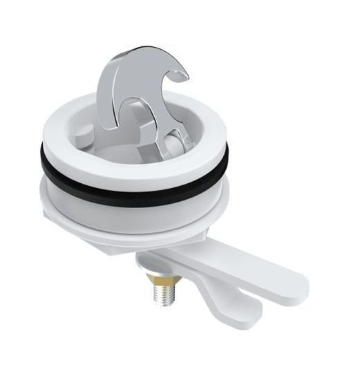 Ручка палубная потайная белая D61мм, SeaFlo