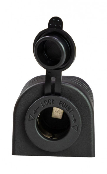 Разъем прикуривателя для крепления на приборной панели, чёрный (упаковка из 10 шт.)