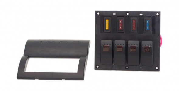 Панель бортового питания 4 переключателя, предохранители
