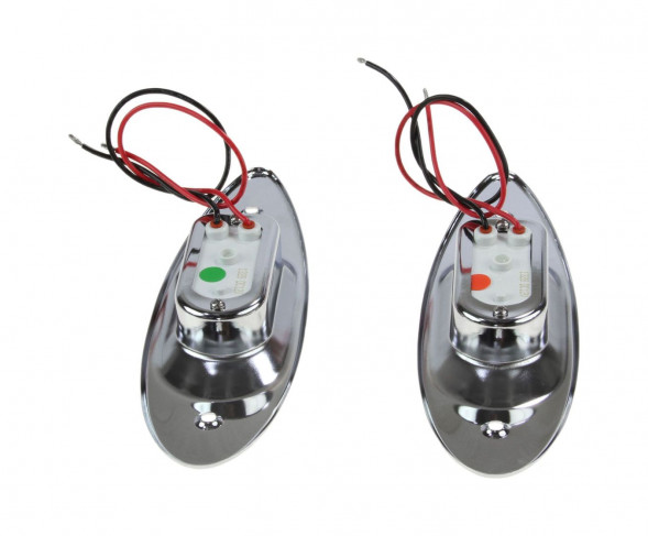 Огни ходовые врезные светодиодные, нержавеющий корпус (упаковка из 6 шт.)