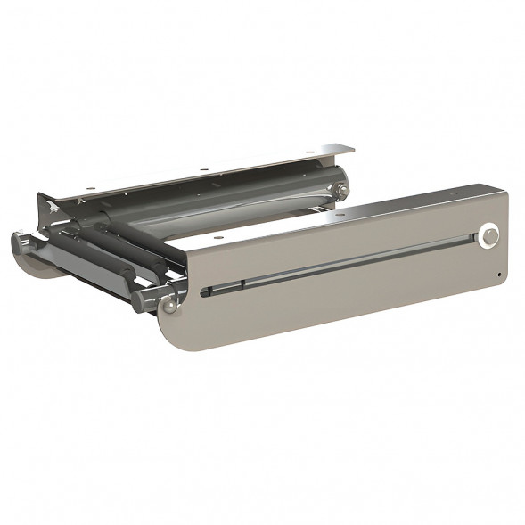 Трап телескопический выдвижной с фиксатором, 3 белые ступени (ширина 276 мм.)