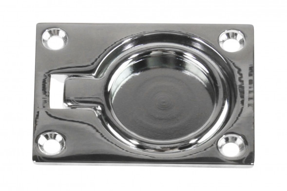 Ручка палубная потайная 63х48х8 мм, хромированная латунь