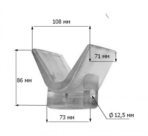 Упор подкильный 108 мм (упаковка из 48 шт.)