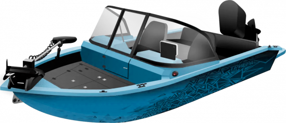 Моторная лодка, Триера 470 FISH, бирюзовый