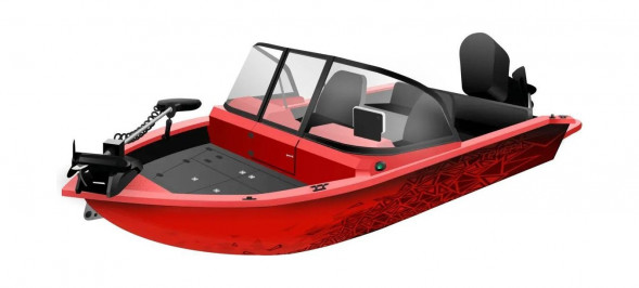 Моторная лодка, Триера 470 FISH, бирюзовый