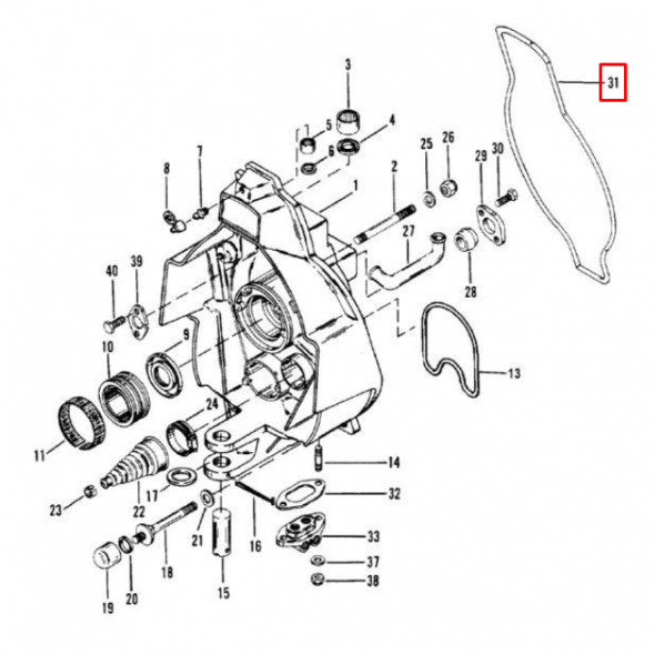 Кольцо уплотнительное резиновое MERCRUISER ALPHA ONE STERNDRIVE (Quicksilver)
