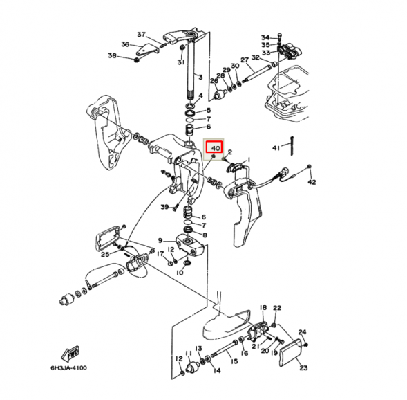 Гайка самоконтрящаяся Yamaha 4-225, F8-350 (Yamaha)