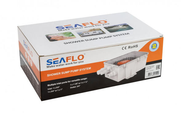 Бак откачки воды из душа 600 GPH, 12 В, SeaFlo (упаковка из 3 шт.)