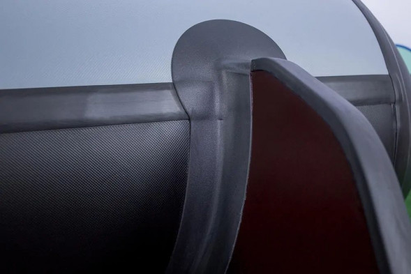 Надувная лодка ПВХ, RiverBoats RB 370 НДНД, серо-белый