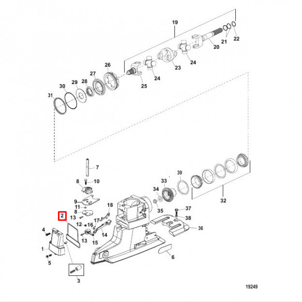Уплотнение резиновое MERCRUISER - BRAVO I/II/III  (Quicksilver)