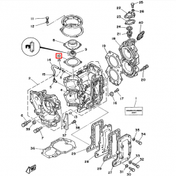 Прокладка корпуса сальника Yamaha 20-25 (664-15369-А0 (Yamaha) (RAC)