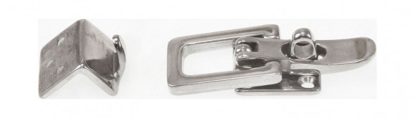 Защелка иллюминатора угловая нержавеющая