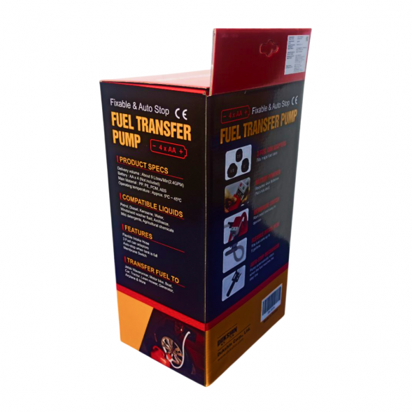 Насос для перекачки топлива электрический Производительность: 9 л/мин, Длина заборного патрубка: 460 мм