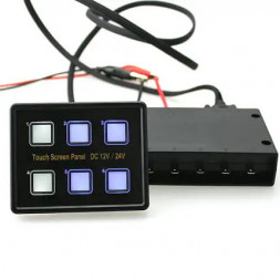 Сенсорная экранная панель на 6 выключателей