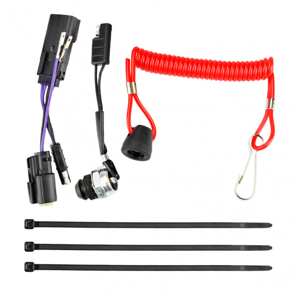 Кнопка аварийной остановки двигателя в сборе с чекой Sledex для Arctic Cat