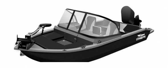 Моторная лодка, Триера 460 BR_new, серый