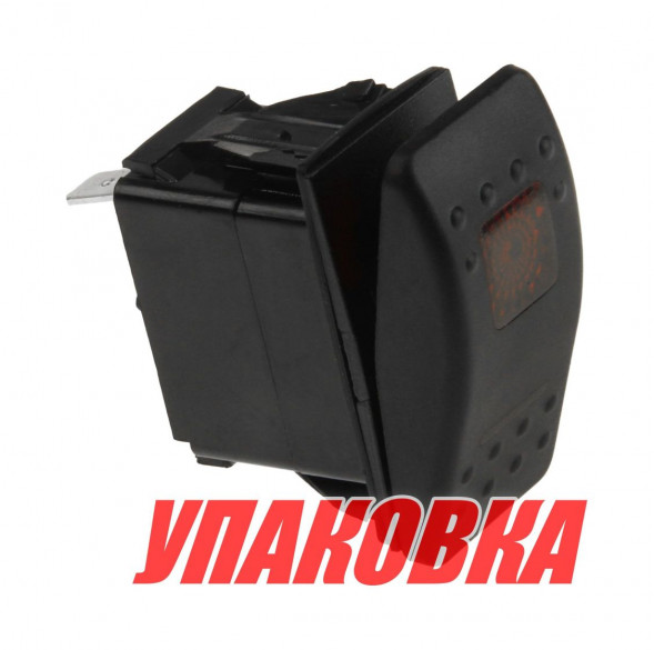 Переключатель двухпозиционный ON-ON 12 В/20А 4Р с подсветкой (упаковка из 25 шт.)