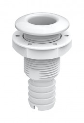 Разъем водосброса с обратным клапаном под шланг 16 мм, белый