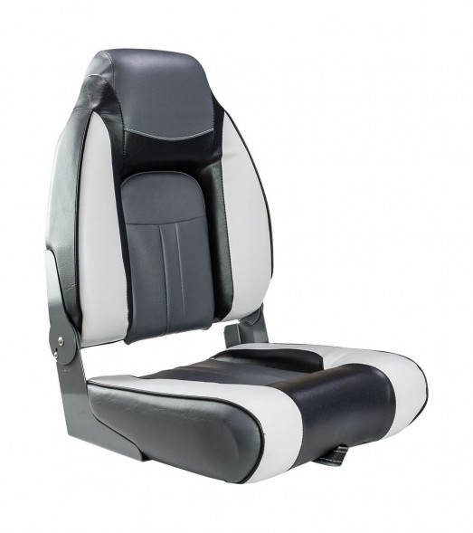 Кресло мягкое складное, обивка винил, цвет серый/угольный/черный, Marine Rocket