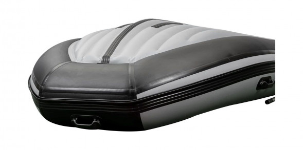 Надувная лодка ПВХ, RiverBoats RB 390 НДНД, черно-серый
