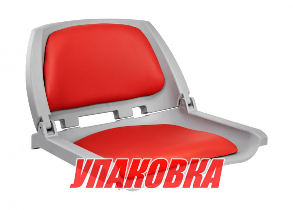 Кресло складное мягкое TRAVELER, цвет серый/красный (упаковка из 4 шт.)