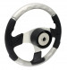 Рулевое колесо «Thunder», серебристые спицы / серебристо-черный обод.