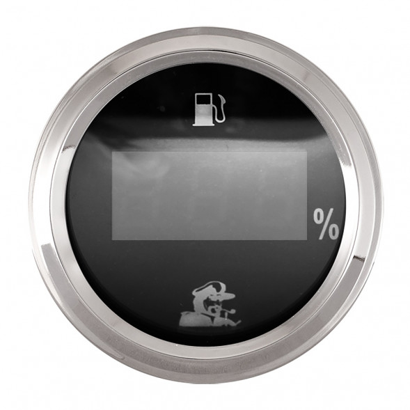 Указатель уровня топлива цифровой, "Мореман" 0-190 Ом, черный циферблат