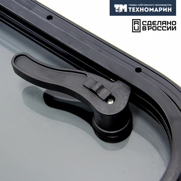 Люк палубный распашной Альбатрос 600x600 (черное исполнение)