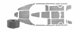 Комплект палубного покрытия для Феникс 600HT, тик темно-серый, Marine Rocket