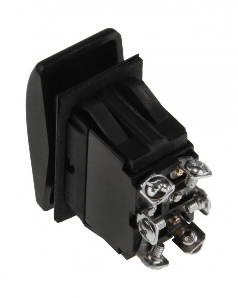 Переключатель трехпозиционный (ON)-OFF-(ON) 12В/20А 7р с подсветкой