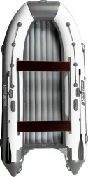 Надувная лодка ПВХ, RiverBoats RB 350 НДНД, серо-белый
