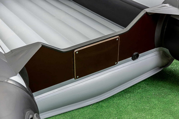 Надувная лодка ПВХ, RiverBoats RB 350 НДНД, серо-белый