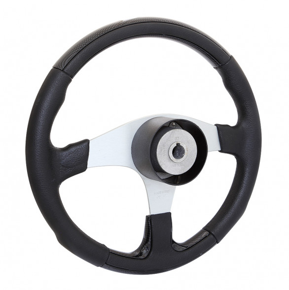 Рулевое колесо «Evolution», черный обод с карбоновыми вставками.