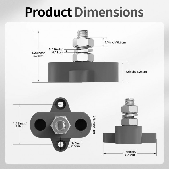 Клемма-штифт одинарная, M10, черная/черная (упаковка из 10 шт.)