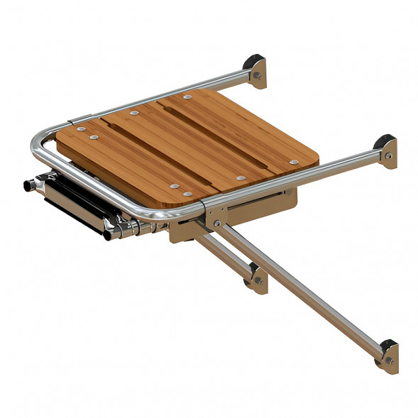 Платформа кормовая с трапом 4 ступени черные