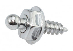 Ответная часть кнопки, саморез 16 мм, никелированная латунь