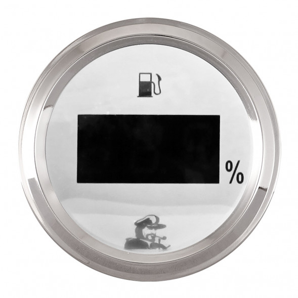 Указатель уровня топлива цифровой, "Мореман" 0-190 Ом, белый циферблат