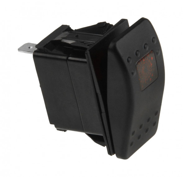 Переключатель двухпозиционный (ON)-OFF 12 В/20А 3Р с подсветкой без фиксации 1 положения (упаковка из 10 шт.)