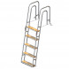 Трап для причальной секции складной, 5 ступени ироко (ширина 500мм.)