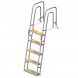 Трап для причальной секции складной, 5 ступени ироко (ширина 500мм.)