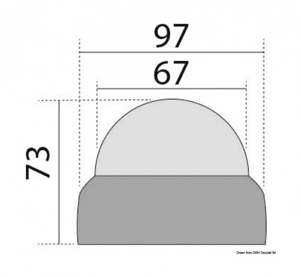 Компас FINDER размер 2&quot; 5/8 (67 мм), накладной, черный