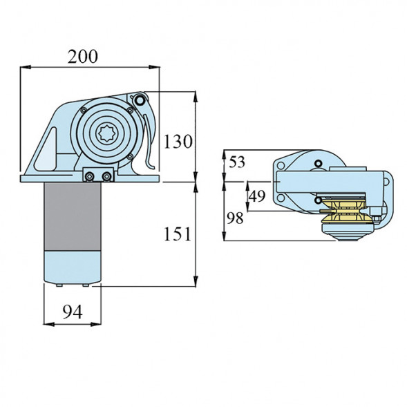 Лебедка якорная &quot;Dorado&quot;, 800Вт, 12В, цепь 8мм