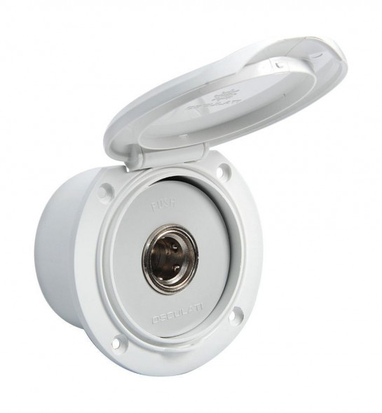 Короб с быстроразъемным штуцером, круглый, белый (упаковка из 20 шт.)