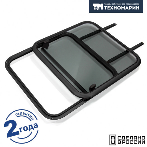 Люк палубный сдвижной Альбатрос 720x720 (черное исполнение)